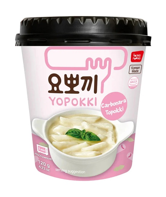 Gnocchi coreani istantanei gusto carbonara - Yopokki 120g.